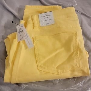 Talbots slim ankle yellow jeans brand new 8P